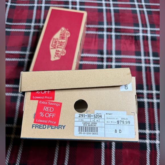 Mens Vans Off The Wall & Fred Perry Size 8 Shoe Boxes - Picture 5 of 7